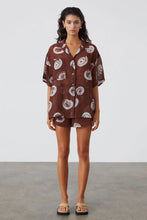 Load image into Gallery viewer, COCOA SWIRL SHEER TEXTURED SHIRT
